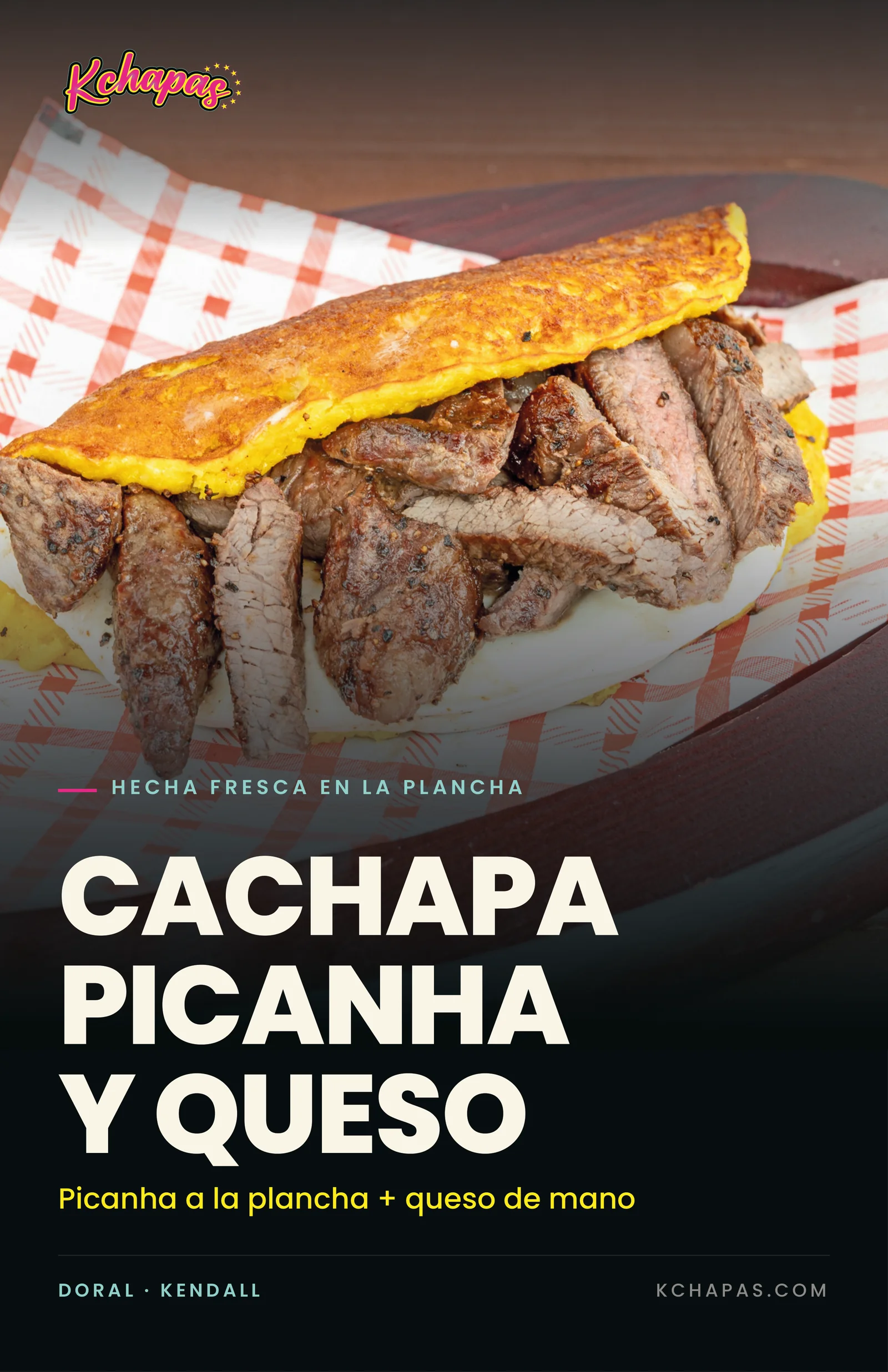 Póster de la Cachapa Picanha y Queso